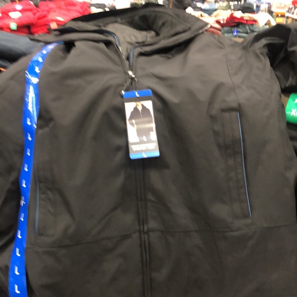 Weatherproof Men's Ultra Tech Men's Jacket Fleece Bib Removable Hood
